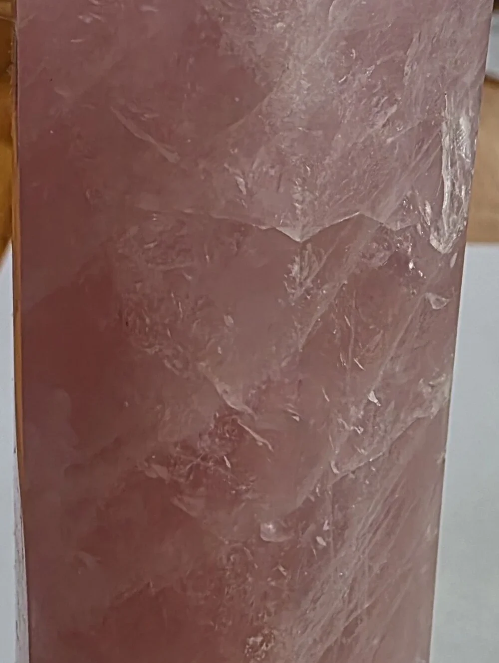 Rose Quartz Point Tower - Pink Crystal Obelisk. 5.5in High